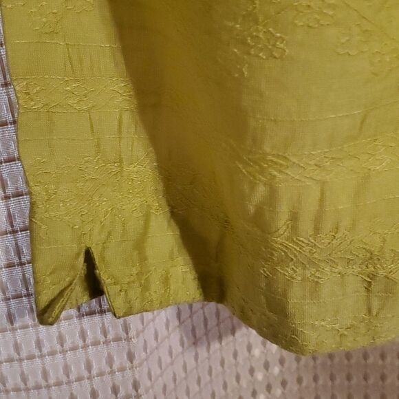 CHICO'S WOMAN LIME BUTTON FRONT SHIRT 3 - Picture 5 of 6